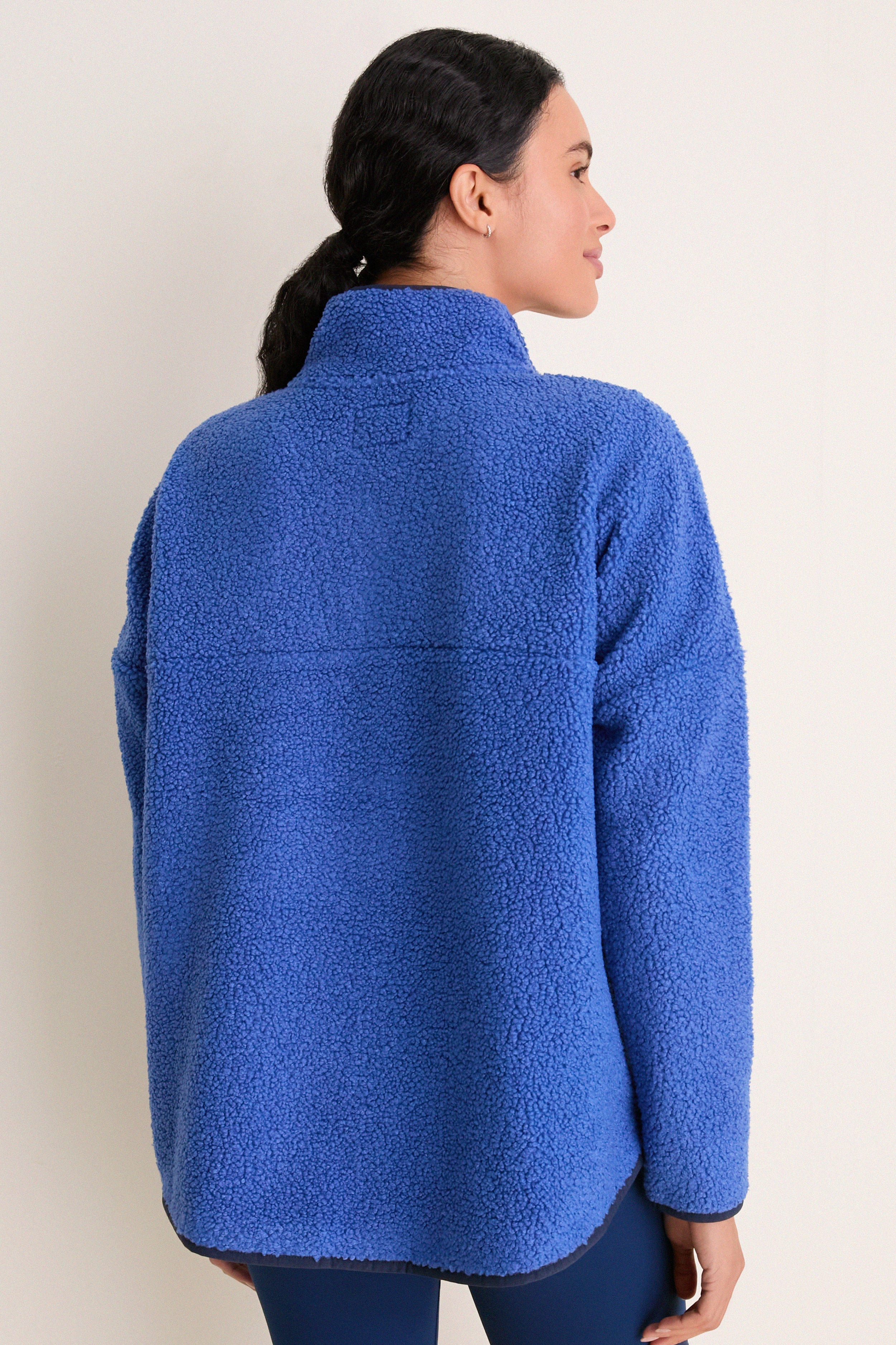 Cobalt Blue Fleece Cady Quarter Zip | Tnuck Sport