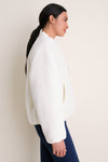 Ivory Reversible Odessa Bomber Jacket