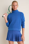 Cobalt Blue Quilted Wright Funnel Neck