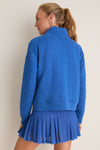 Cobalt Blue Quilted Wright Funnel Neck