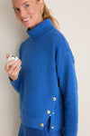 Cobalt Blue Quilted Wright Funnel Neck