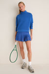 Cobalt Blue Quilted Wright Funnel Neck