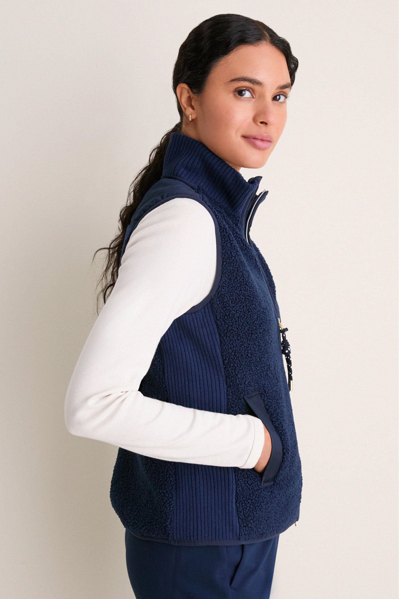 Navy Teddy Lisa Vest