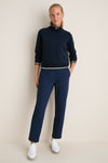 Navy 28 Inch Compression Cindy Straight Leg Pant