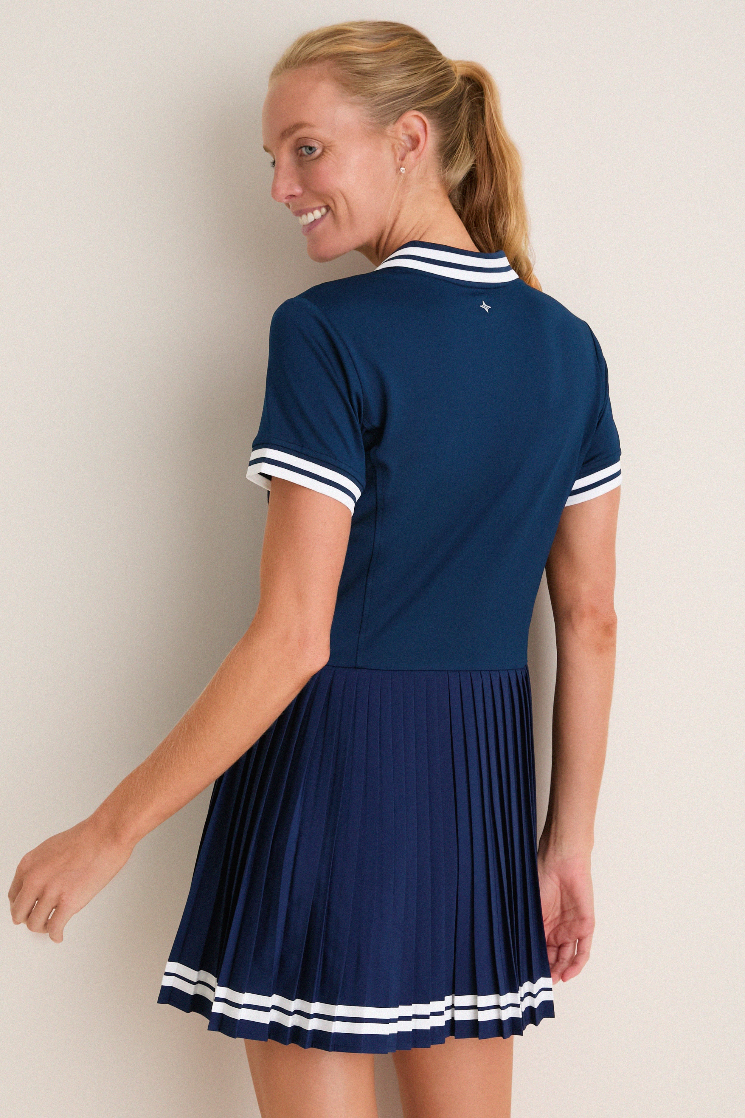 Navy Performance Jersey Beatrice Tennis Dress