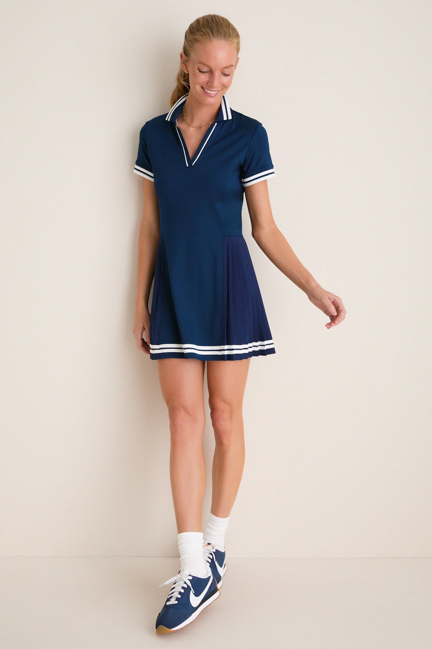 Navy Performance Jersey Beatrice Tennis Dress