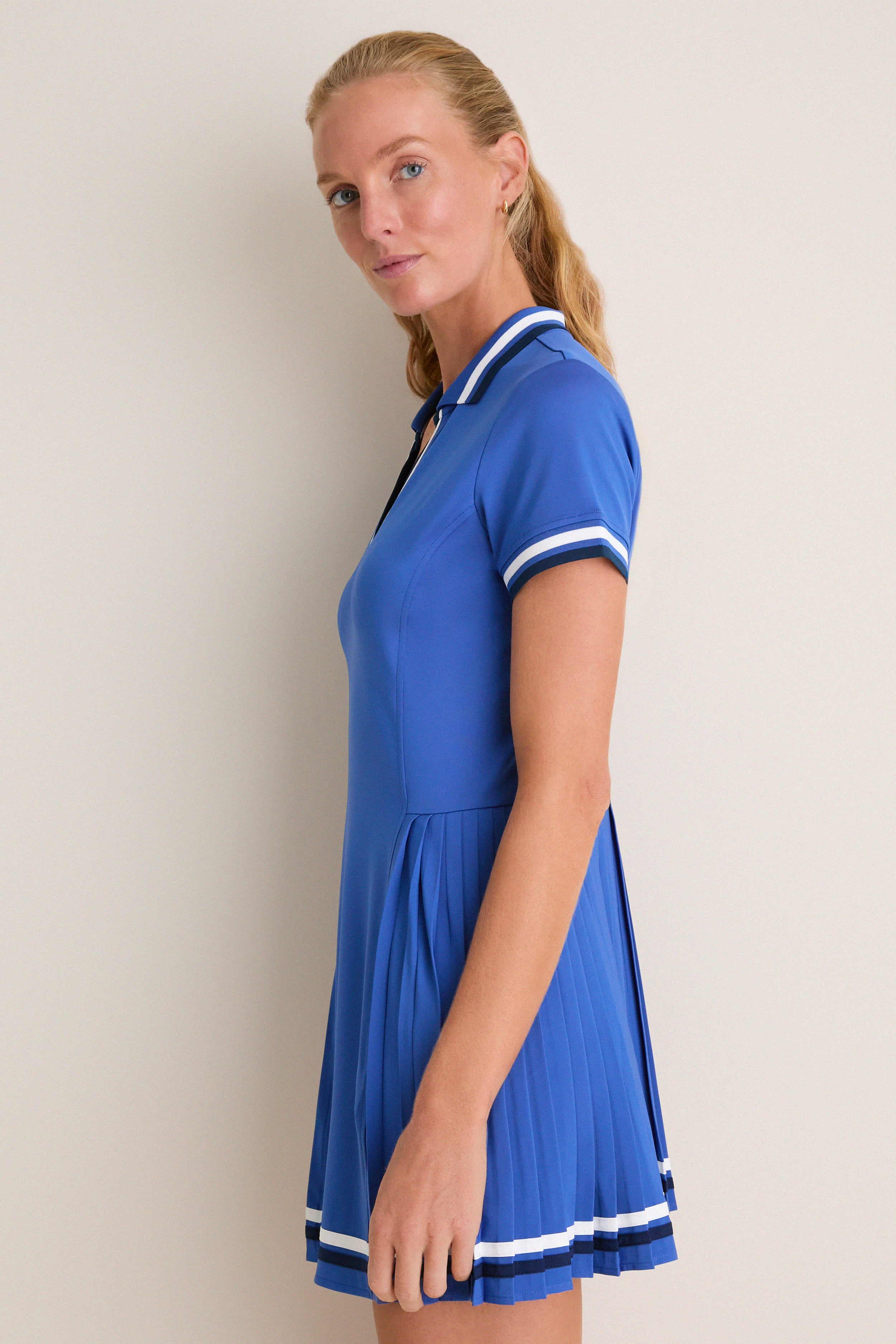 Cobalt Blue Performance Jersey Beatrice Tennis Dress