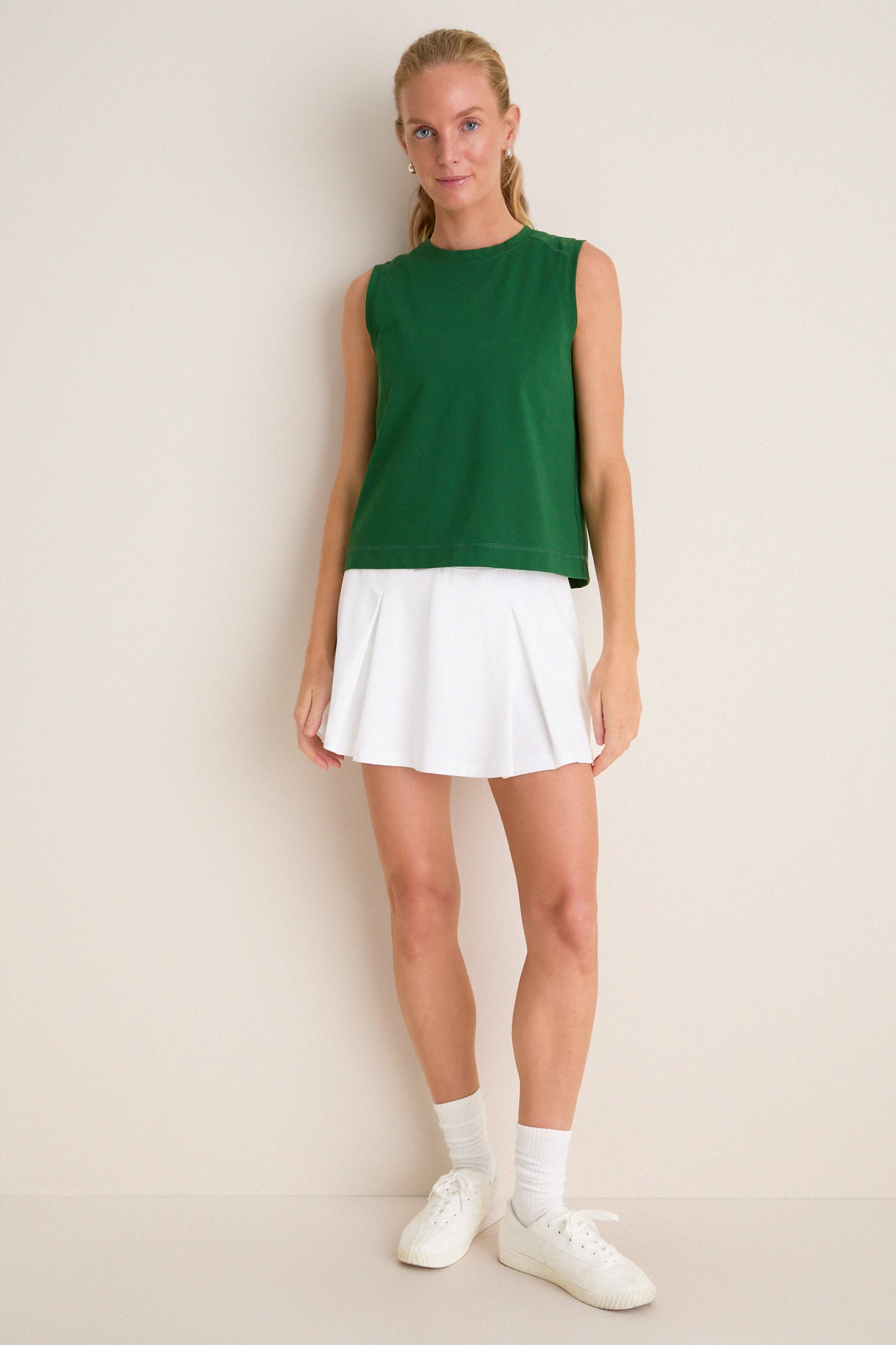 White 14 Inch Performance Jersey Caleigh Skirt