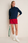 Red 14 Inch Performance Jersey Elena Tennis Skirt
