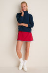 Red 14 Inch Performance Jersey Elena Tennis Skirt