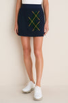 Navy Argyle 16 Inch Cathy Golf Skirt
