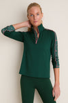 Floral Pine Jersey Carver Quarter Zip Tee