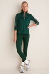 Floral Pine Jersey Carver Quarter Zip Tee