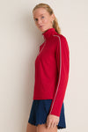 Red Jersey Carver Quarter Zip Tee
