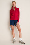 Red Jersey Carver Quarter Zip Tee