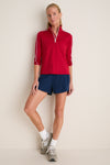 Red Jersey Carver Quarter Zip Tee