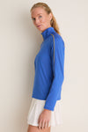 Cobalt Blue Jersey Carver Quarter Zip Tee