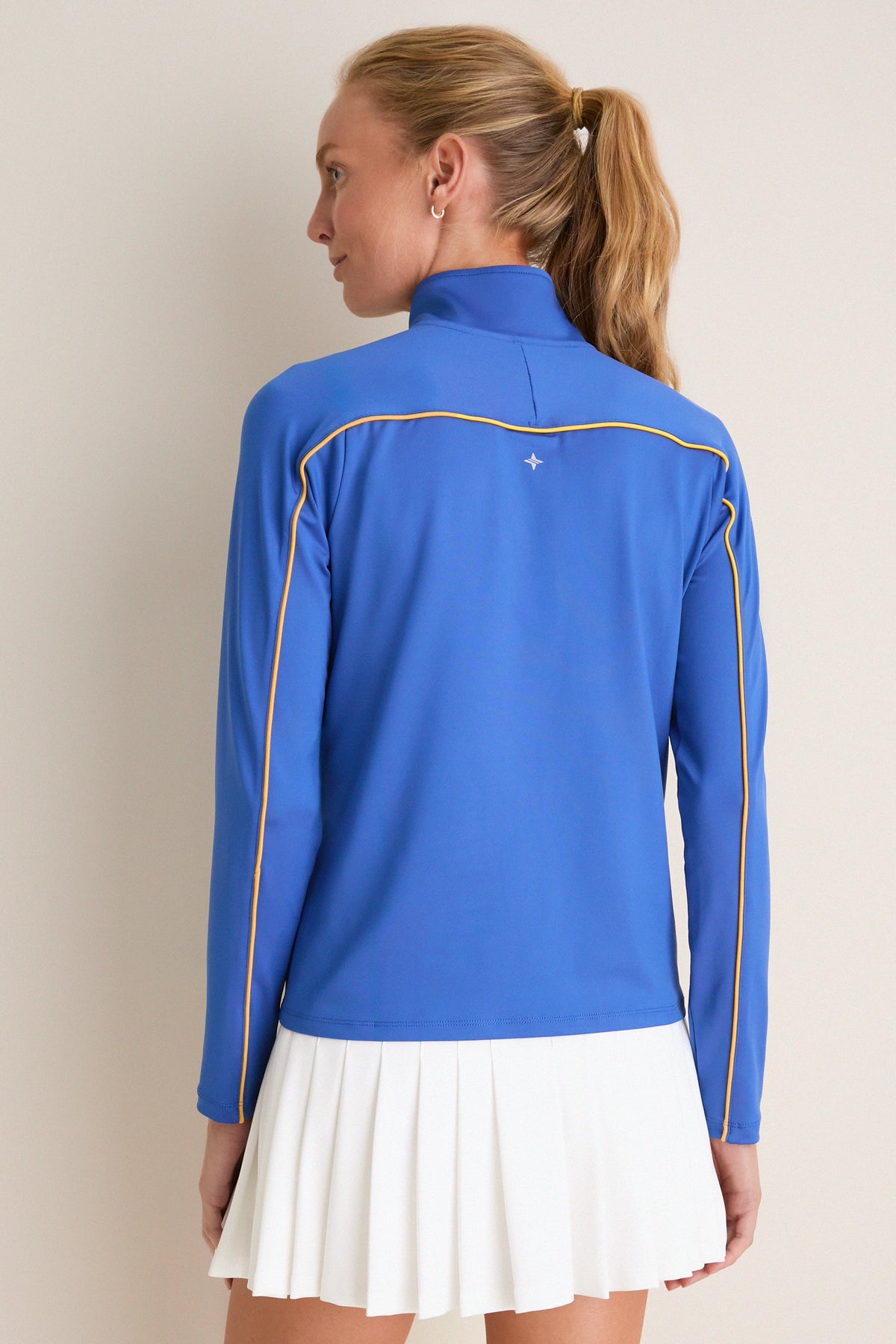 Cobalt Blue Jersey Carver Quarter Zip Tee