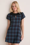 Navy Multi Gem Plaid Antoinette Dress