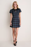 Navy Multi Gem Plaid Antoinette Dress