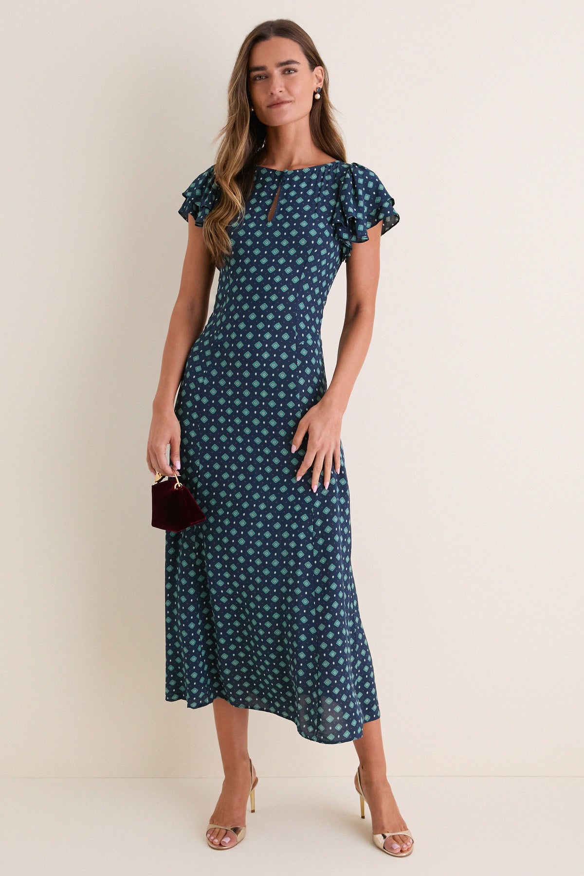 Blue Winterberry Clare Dress