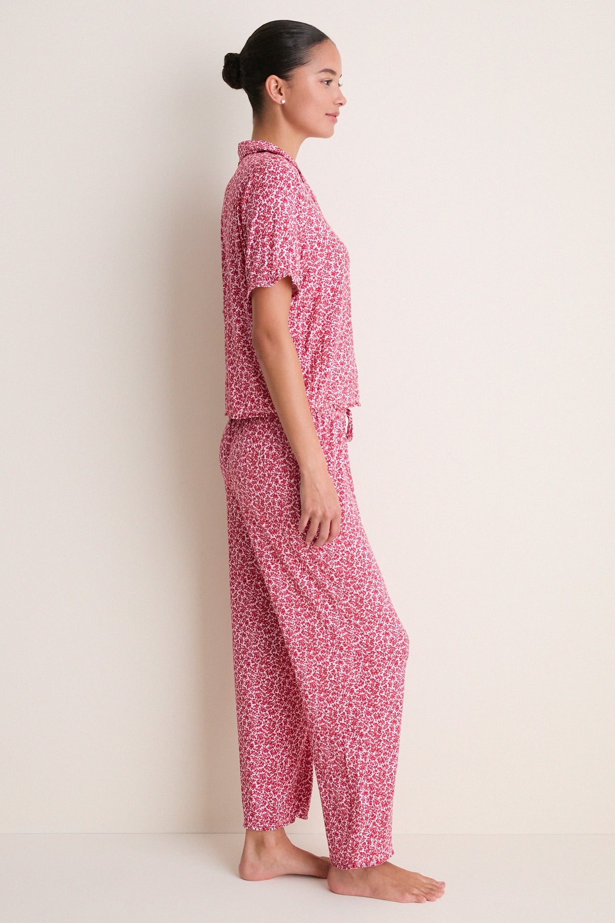 Pink and Red Ditsy Sprigs Marina PJ Set