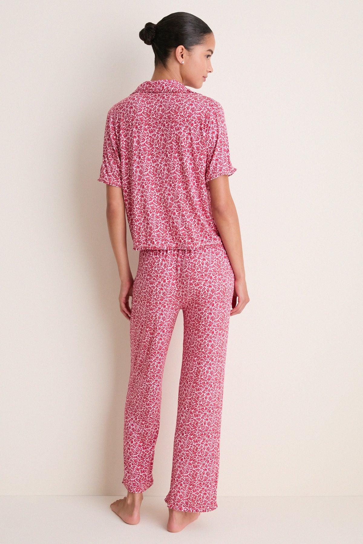 Pink and Red Ditsy Sprigs Marina PJ Set