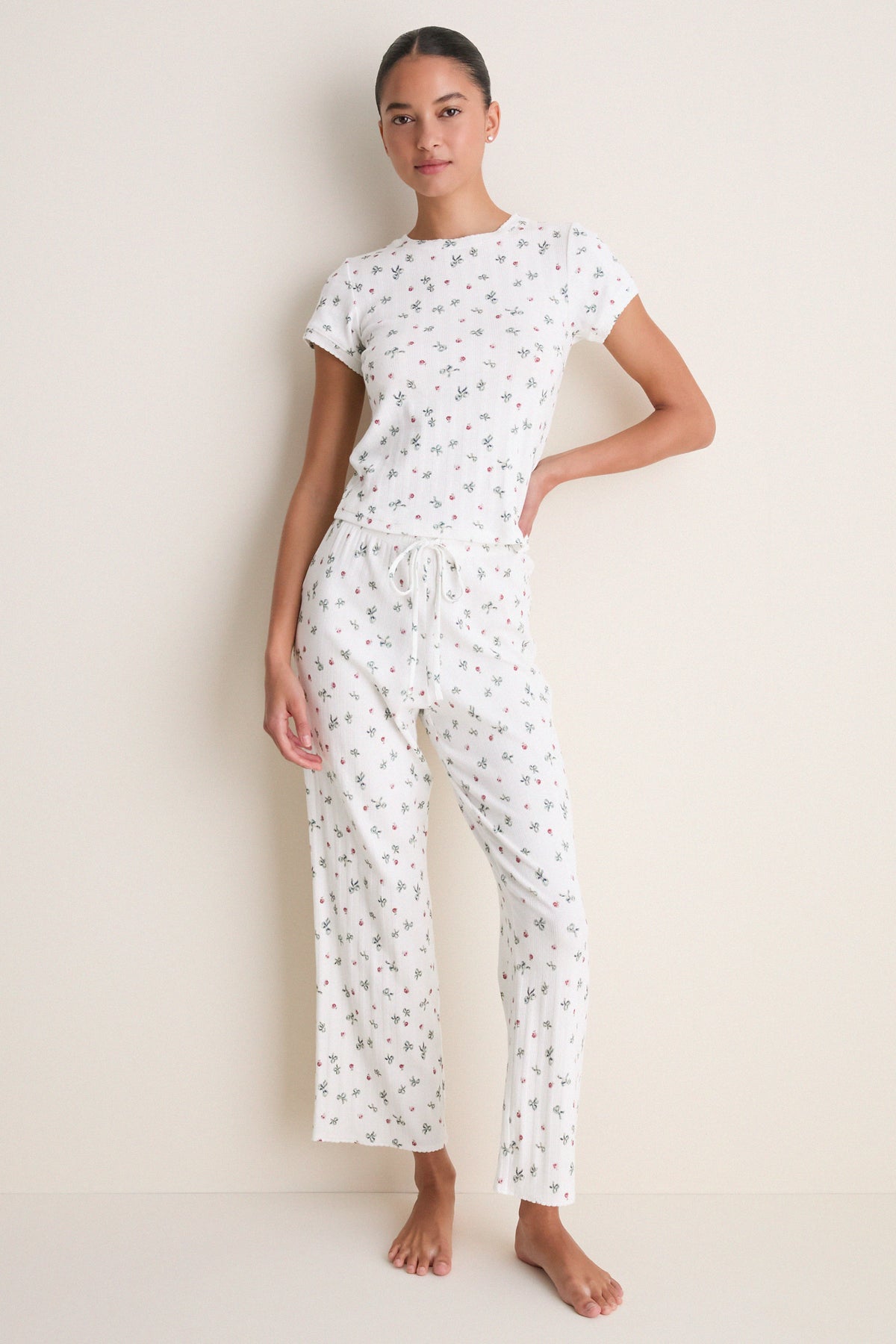 Cream and Rose Cleo Pointelle PJ Set