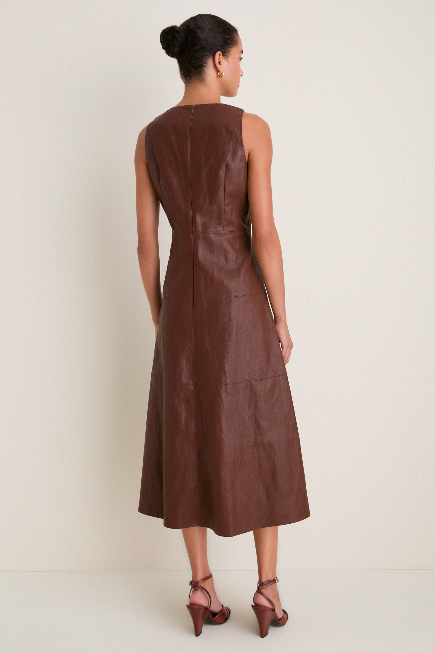 Brown Leather Manon Dress