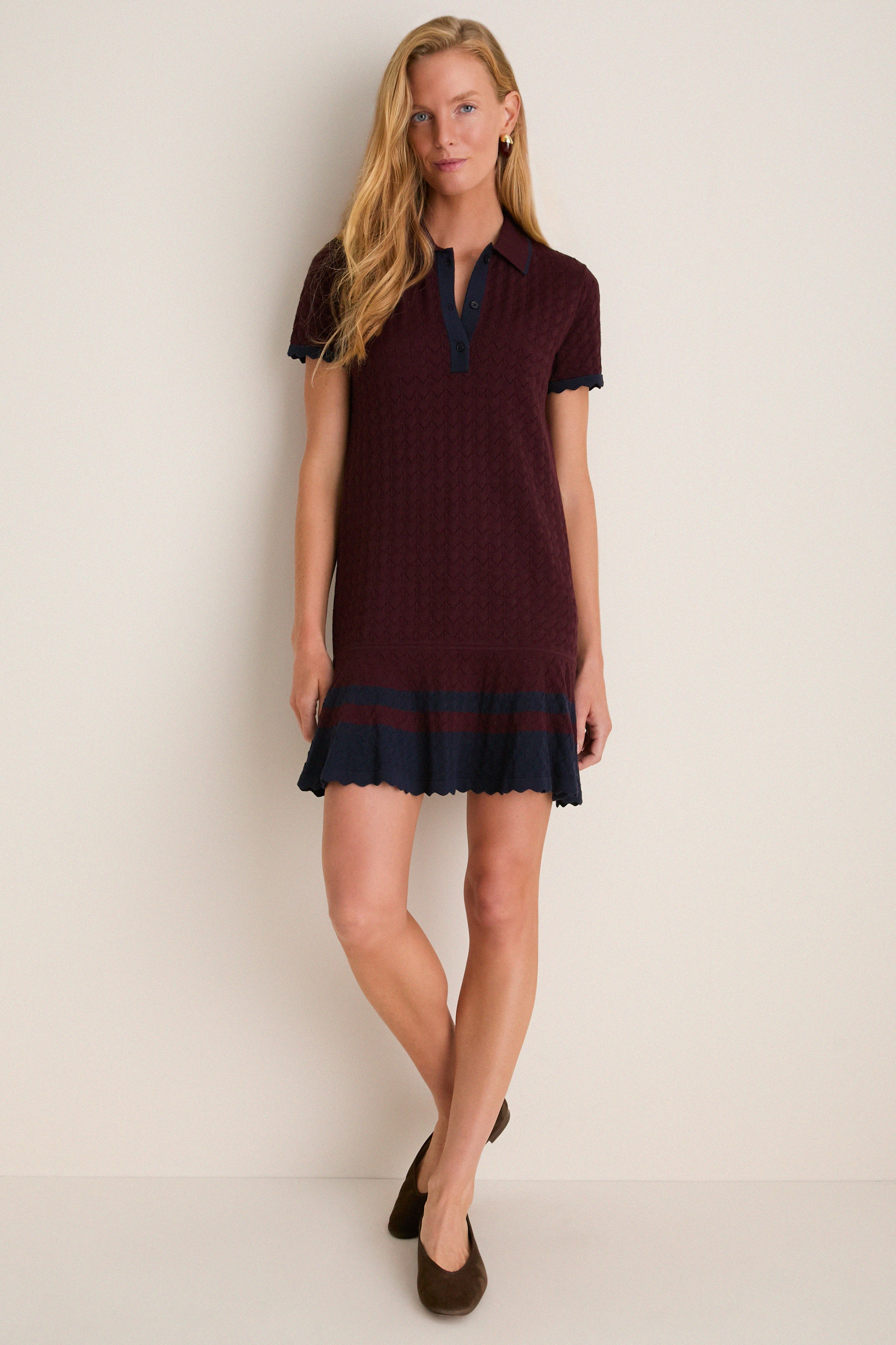 Winetasting May Sweater Polo Dress