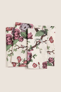 Cream Baroque Floral Napkins Set of 4