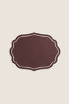 Brown Cotton Scallop Placemat Set of 4