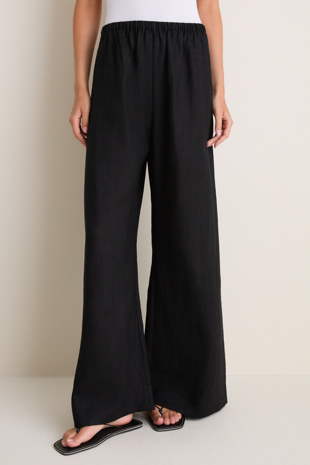 Black Linen Anya Pants
