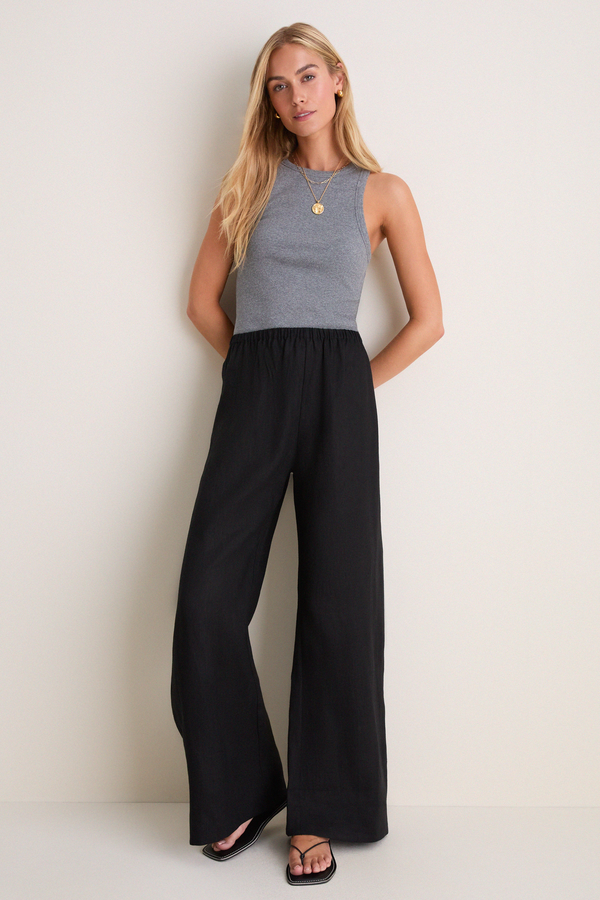 Black Linen Anya Pants | Tuckernuck