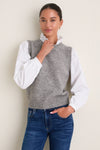 Gray Ella Sweater Blouse