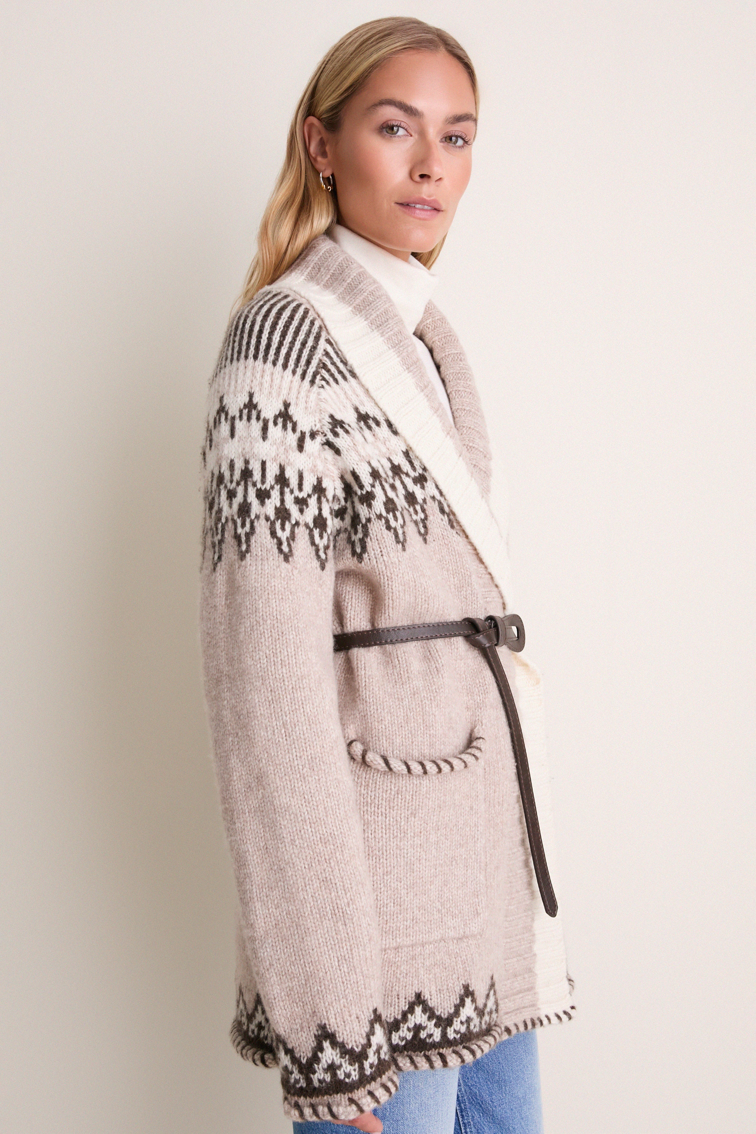 Fair Isle Blanket Stitch Harrow Cardigan | Tuckernuck