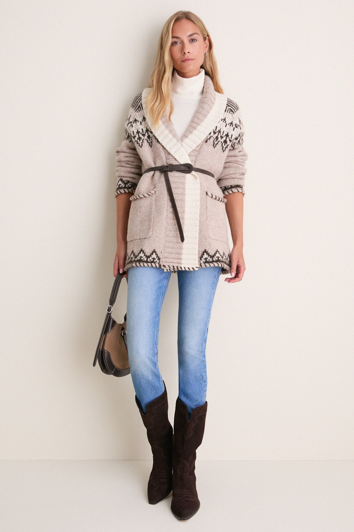 Fair Isle Blanket Stitch Harrow Cardigan
