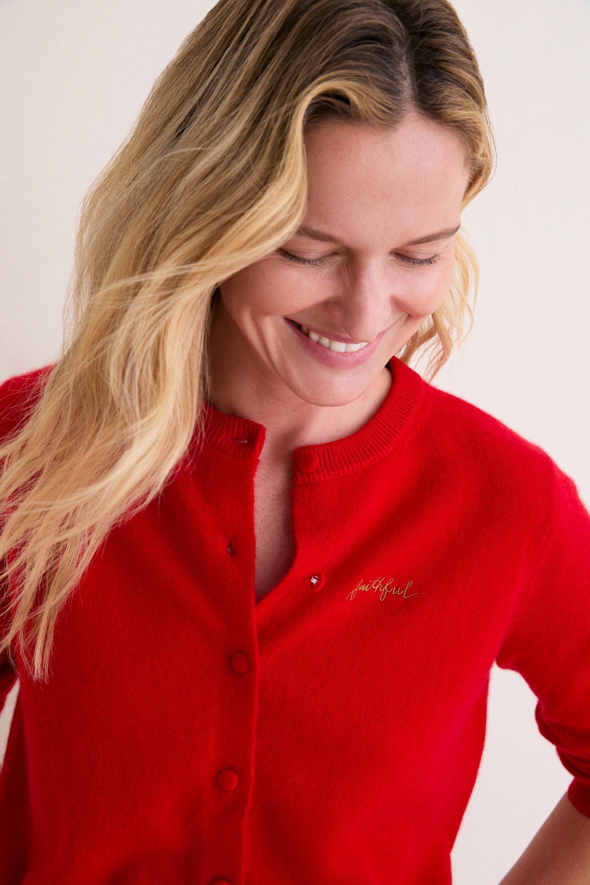 San Francisco 49ers Cashmere Riley Cardigan