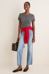 Graphite Cashmere Silk Katie Tee