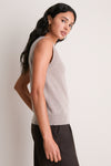 Wheat Cashmere Sleeveless Ava Shell