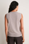 Wheat Cashmere Sleeveless Ava Shell