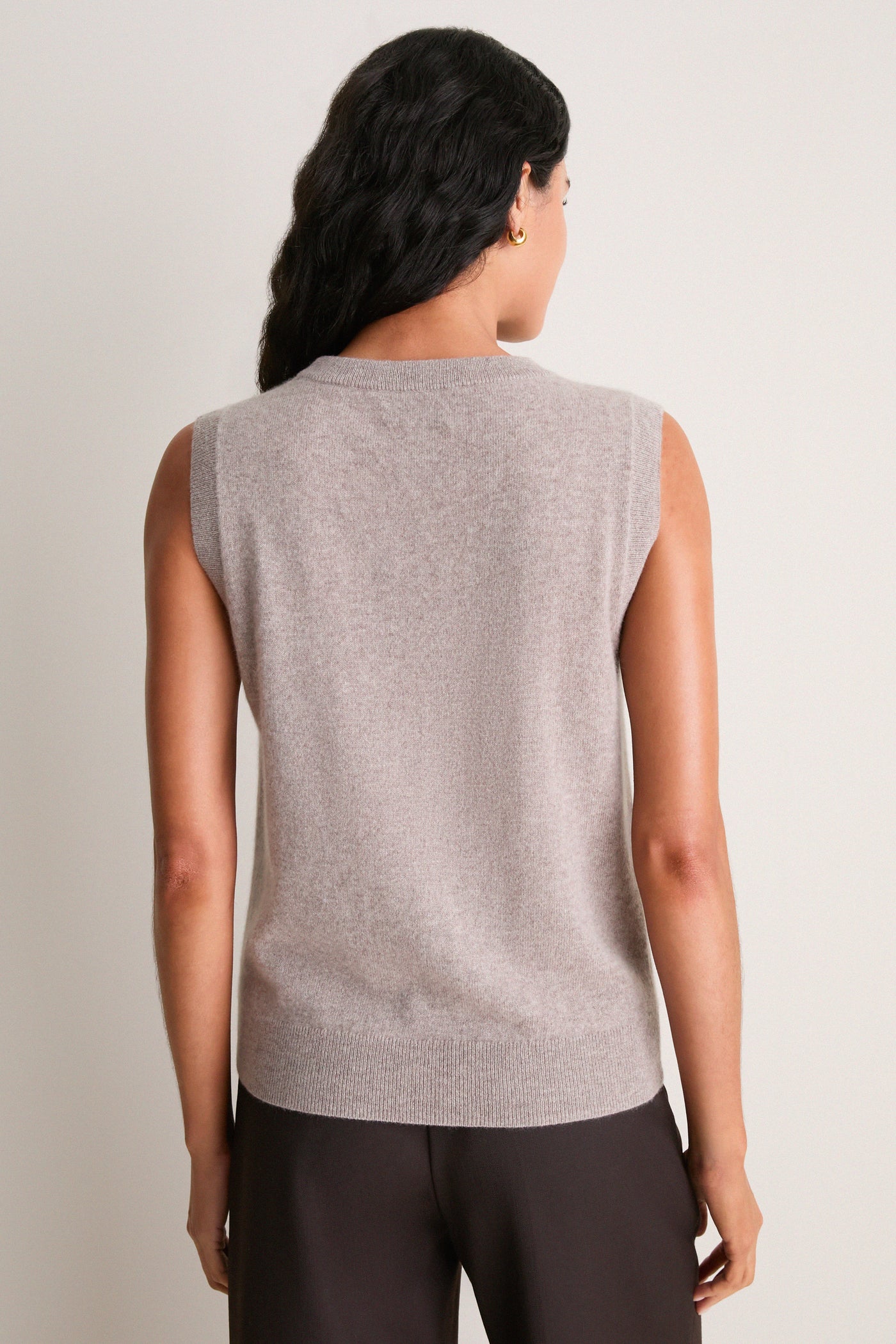 Wheat Cashmere Sleeveless Ava Shell