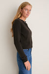 Espresso Cashmere Riley Cardigan