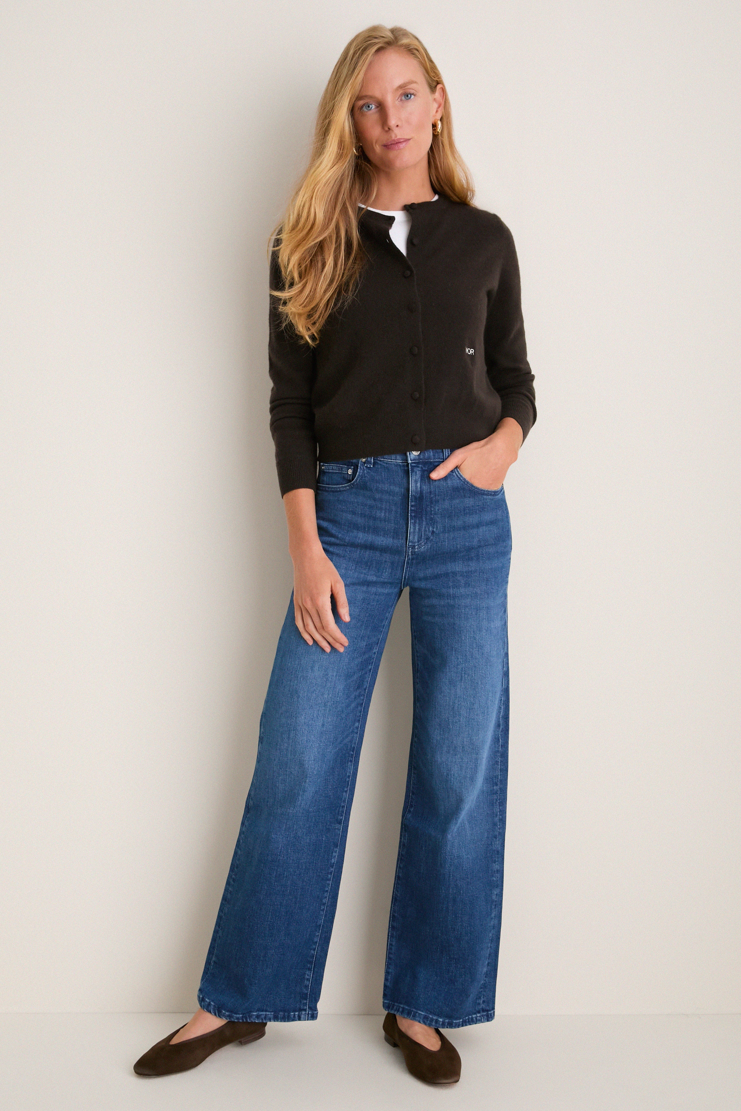 Espresso Cashmere Riley Cardigan