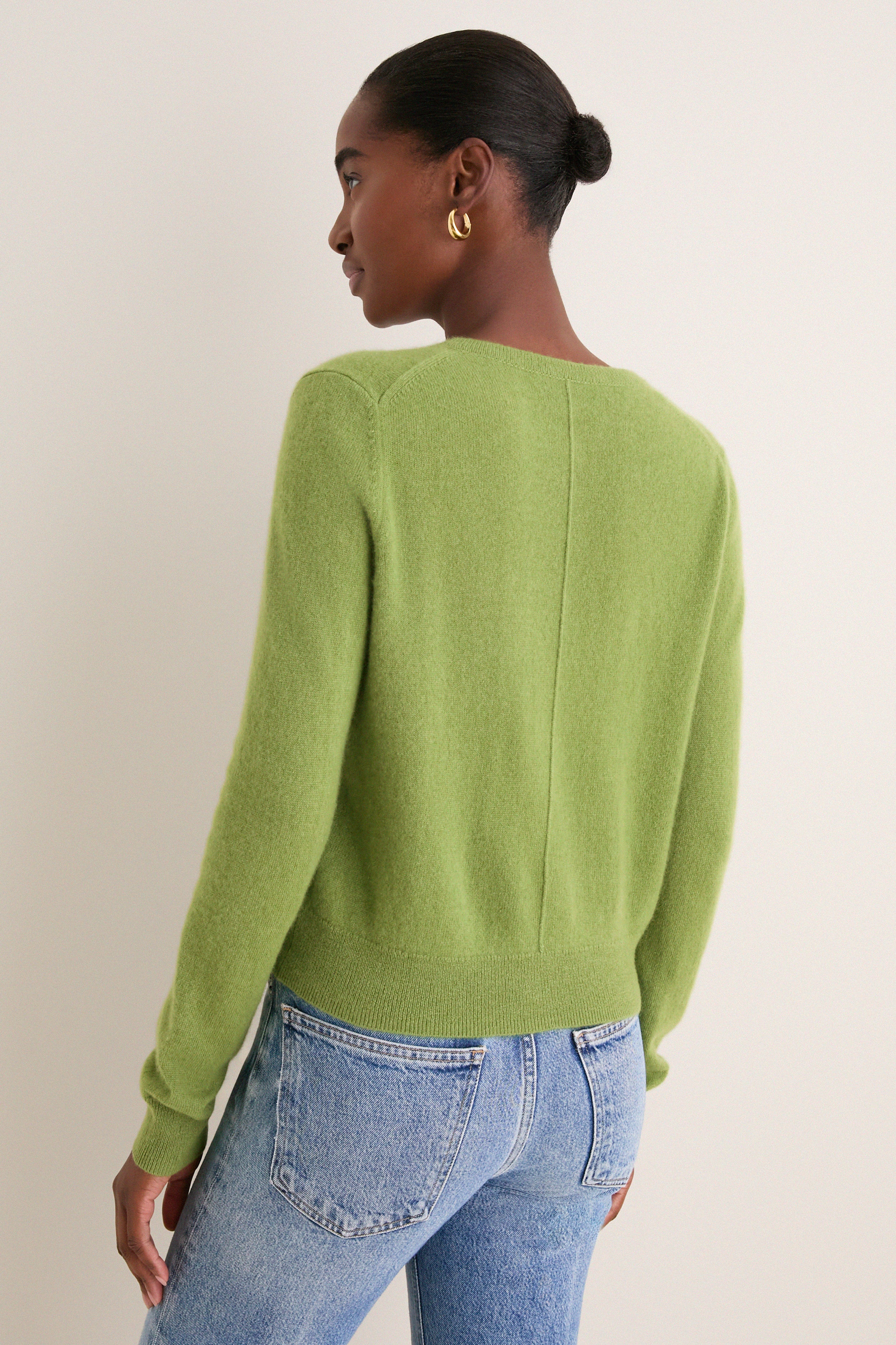 Peridot Cashmere Riley Cardigan