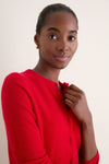 Apple Red Cashmere Riley Cardigan