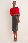 Apple Red Cashmere Riley Cardigan