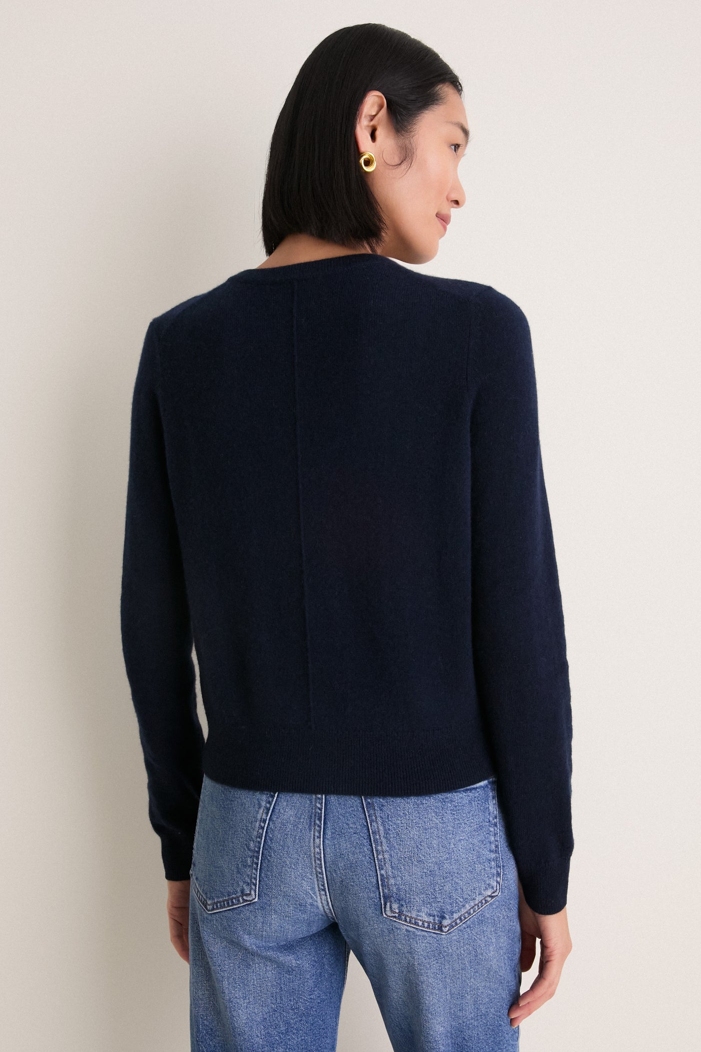 Midnight Navy Cashmere Riley Cardigan