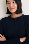 Midnight Navy Cashmere Riley Cardigan