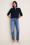 Midnight Navy Cashmere Riley Cardigan